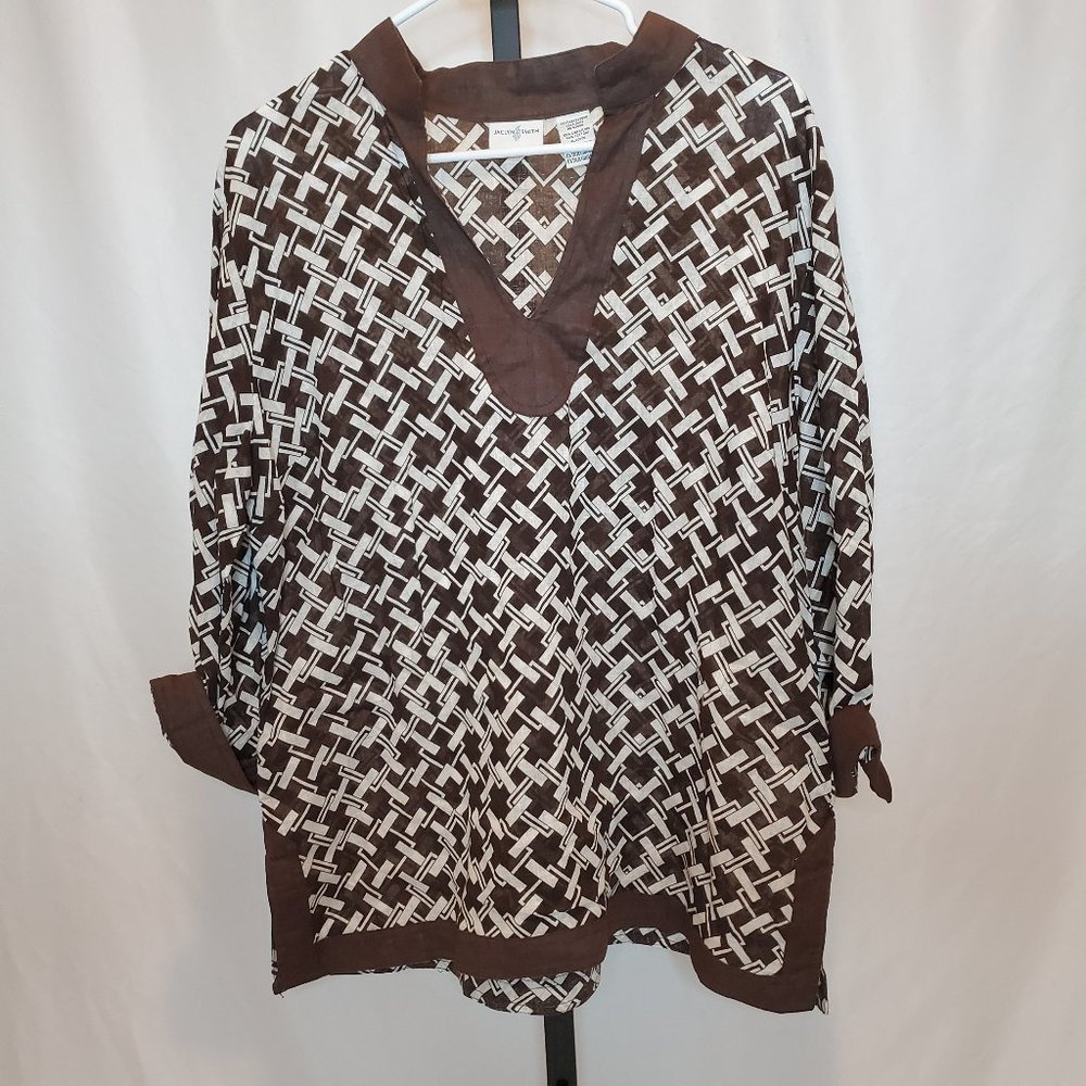 Dark brown V neck Top
